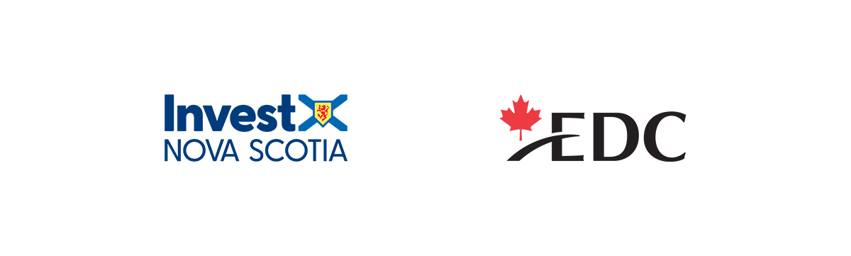 Logos d’Invest Nova Scotia et d’Exportation et développement Canada (EDC).